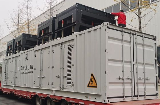 良い価格 サイレンサー装備 250KW 300KVA 500KW 625KVA デュッツ天然ガスLNGCNG発電機 屋外ガスと石油田のためのセット オンライン