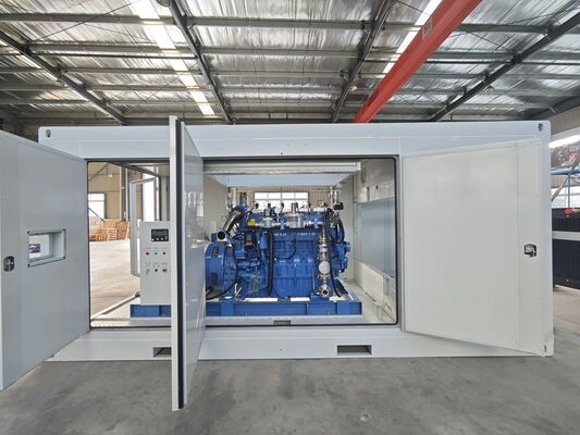 良い価格 400KW ユーチャイエンジン 防雨 防音 容器式 屋外 静かなバイオマス 天然ガス発電機セット オンライン